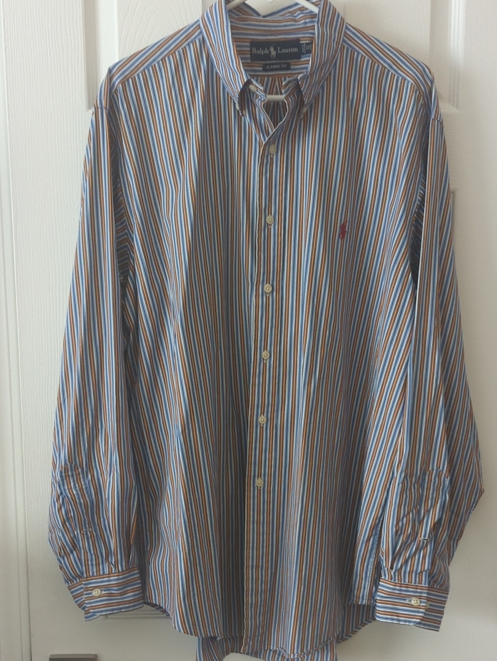 Ralph Lauren Classic Fit Striped Red Blue Shirt